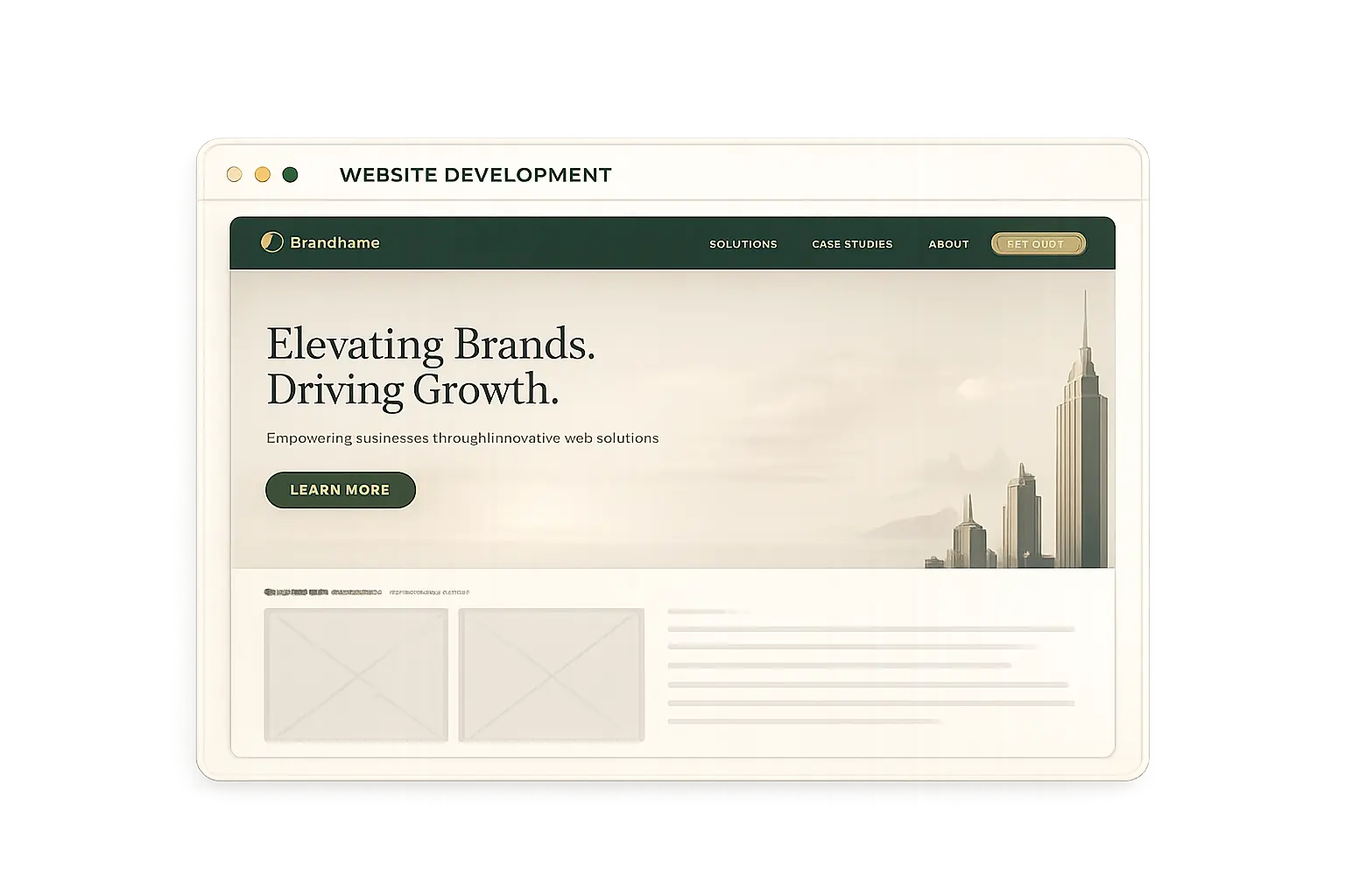 Website development visual
